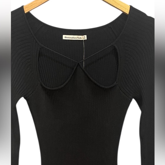 Abercrombie & Fitch Black Long Sleeve Mini Dress - Picture 4 of 6